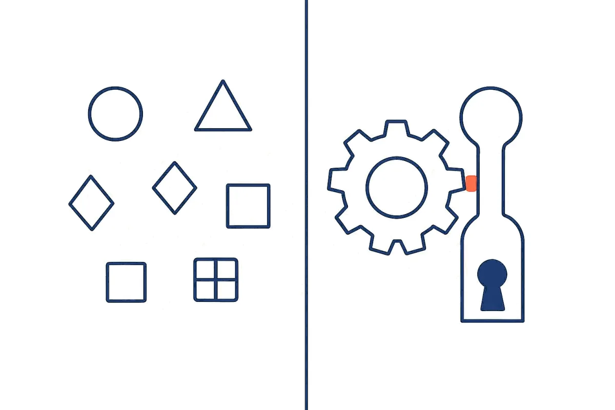 A firm described by its tools, versus one described by the problem it solves